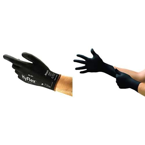 HyFlex 48-102 Guantes de Trabajo Finos, Multiusos, Bricolaje