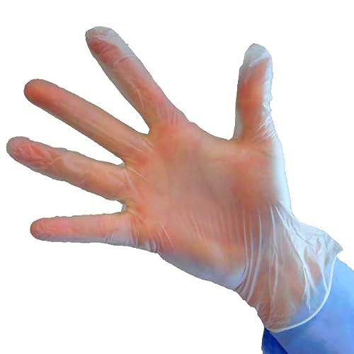 Show-me SafeHealth - Guantes de vinilo transparentes y flexibles sin polvo (pequeños