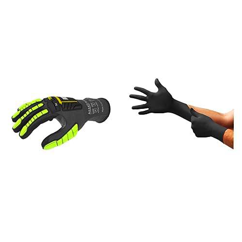 Ansell Ringers R840 Guantes de Trabajo, Revestimiento de Nitrilo