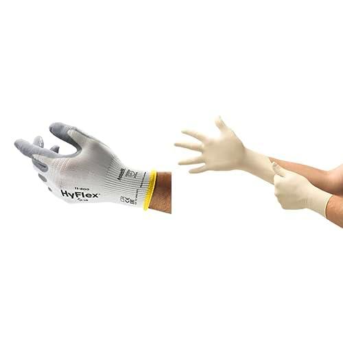 HyFlex 11-800 Guantes de Trabajo, Revestimiento de Nitrilo