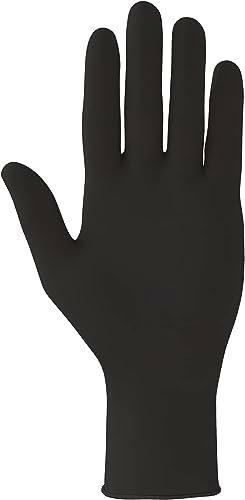 100 guantes de nitrilo M negros sin polvo, sin látex