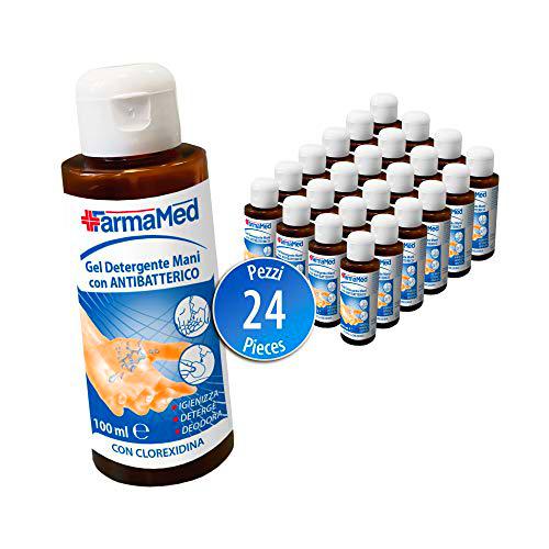 FARMAMED Caja de 24 unidades de 100 ml Gel Detergente Manos con Antibacteriano