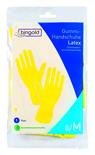 bingold 504311 Guantes de protección, látex, baumwollbeflockt