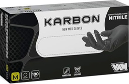 VAM KARBON Guantes de Nitrilo Negros 5,5 gramos EXTRA GASTOS 50% más grueso a nuestro guante ONIX ideal Estética