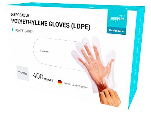 EUROPAPA Pack De 400 Guantes Desechables De LDPE En Caja