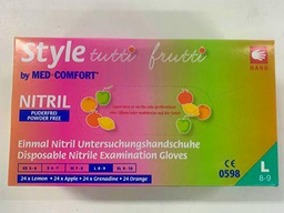 Guantes desechables de nitrilo estilo Tutti frutti