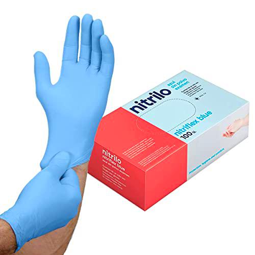 100 Guantes Nitrilo Desechables Talla M (Pack 100 uds)