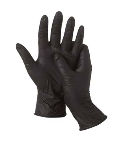 CHAWLA Black Pearl - Guantes desechables de nitrilo multiusos