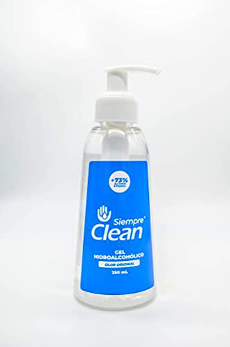 SiempreClean | Gel Hidroalcohólico con Dosificador | Gel Higienizante Suave con la Piel | 73% de Alcohol Etílico | Perfume Original, 250 ml