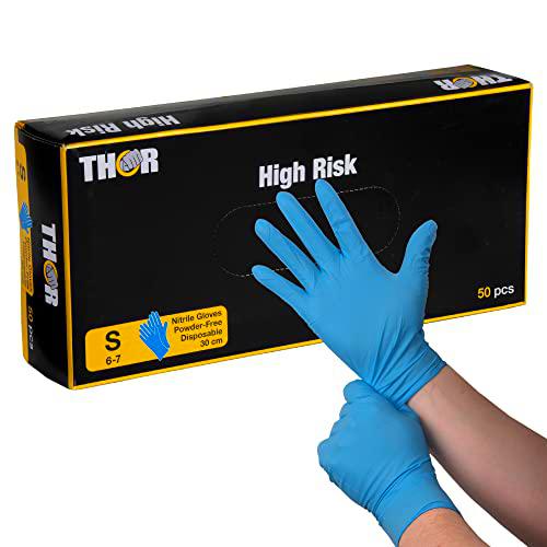 ABENA Guantes de nitrilo THOR High Risk 50 unidades (30 cm