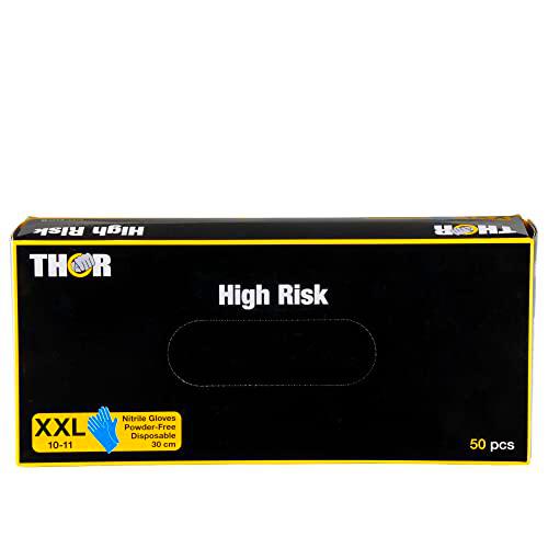 ABENA Guantes de nitrilo THOR High Risk, 50 unidades (30 cm