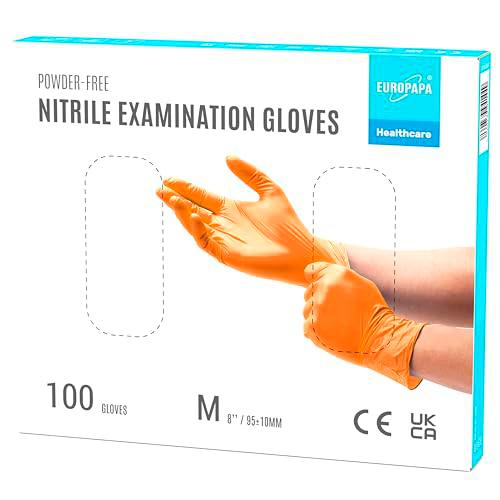 EUROPAPA® 100 Guantes De Nitrilo Desechables, Guantes Desechables