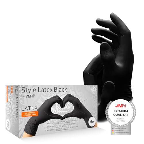 Style látex Black de látex guantes desechables 14 - 028