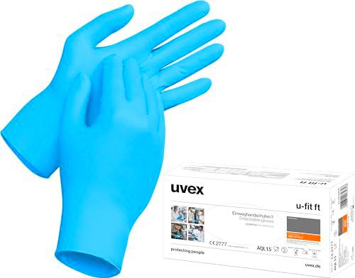 uvex u-fit ft Guantes Desechables - 100 Unidades de Guantes de nitrilo