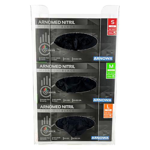 ARNOMED dispensador de guantes desechables pared, 1 dispensador caja guantes desechables para 3 cajas