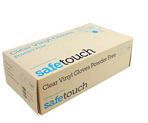 SafeTouch 50000011 Guantes de vinilo transparente sin polvo