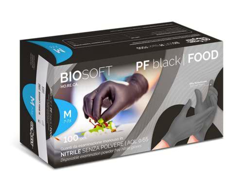 GLOVELY Biosoft PF Black Food, guantes de nitrilo desechables