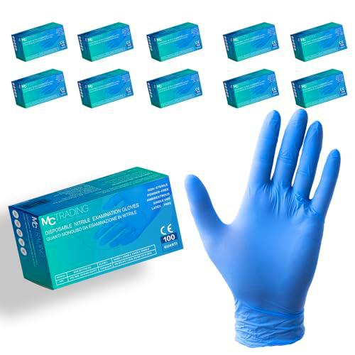 Guantes de nitrilo azules desechables, 3,5 gramos, sin polvo