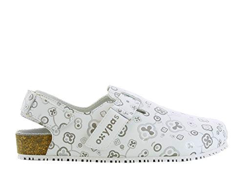 Oxypas BiancaS3601wht Bianca SRC - Zapatos de trabajo con correa (gris patterned)