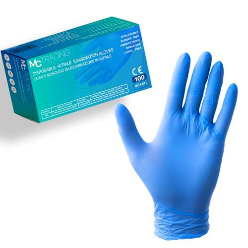 Guantes de nitrilo azules desechables, 3,5 gramos, sin polvo