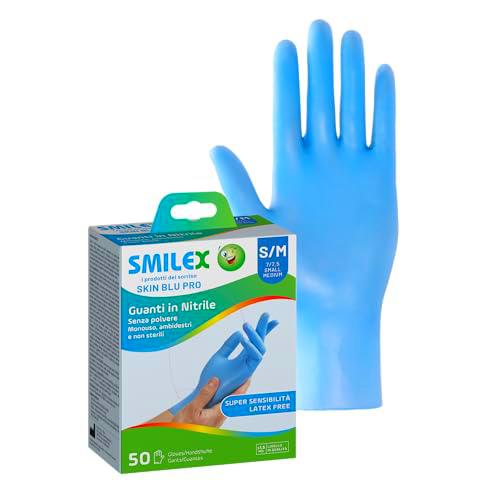 Bericah Smilex Skin Blue Pro - Guantes desechables de nitrilo