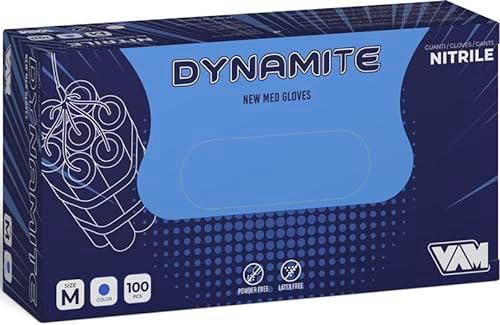 DYNAMITE Guantes de Nitrilo Azul Ultra Resistentes