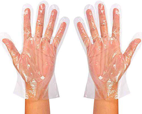 H HANSEL HOME Guantes desechables de plástico transparente