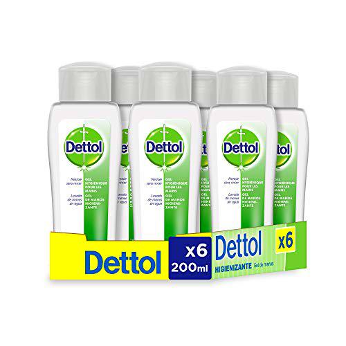 Dettol Gel hidroalcoholico higienizante de manos - 200 ml x 6