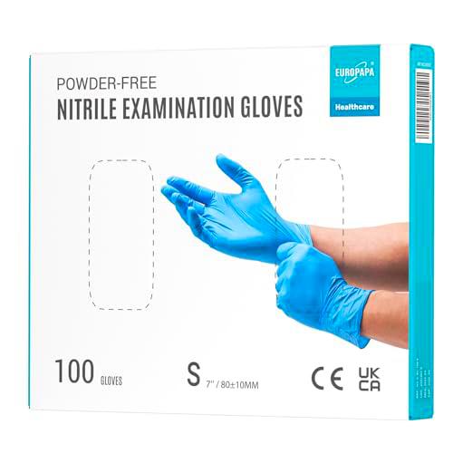 EUROPAPA® 100 Guantes De Nitrilo, Caja De Guantes Desechables