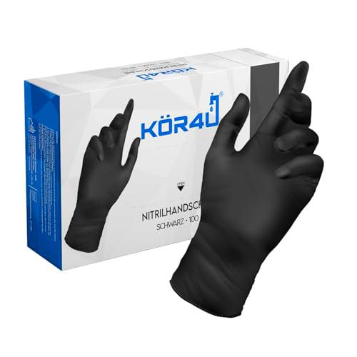 kör4u 100 guantes de nitrilo en caja dispensadora, sin polvo ni látex