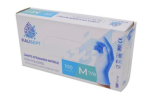 KALISEPT INTCO - Caja de 100 - Guantes de nitrilo médicos e industriales