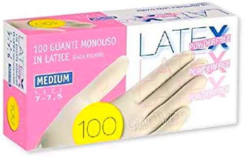 icoguanti conf. 100 Guantes de látex sin polvo S epfl Latex S