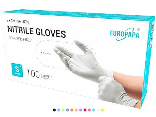 EUROPAPA 100 Guantes De Nitrilo Desechables, Guantes Desechables