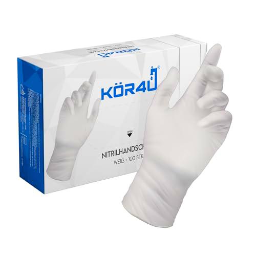 kör4u 100 guantes de nitrilo en caja dispensadora, sin polvo ni látex