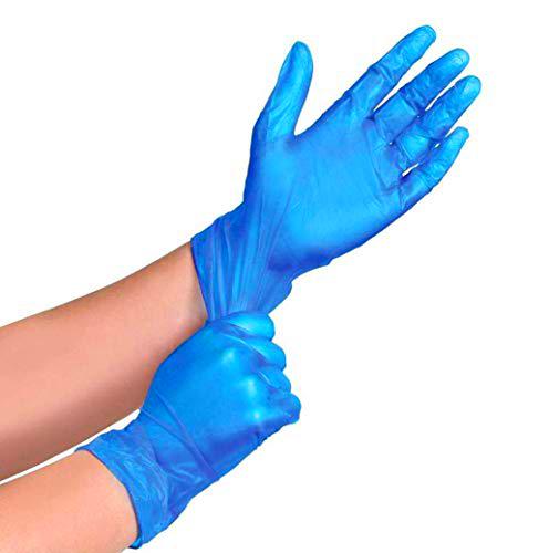 Accurate Paquete de 100 guantes desechables de vinilo sin polvo