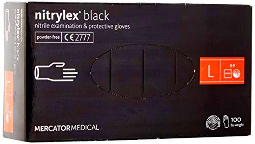 Sellon24 - Guantes de nitrilo desechables guantes 100 unidades caja (s m l xl - negro) nitrylex pf guantes sin polvo desechables guante