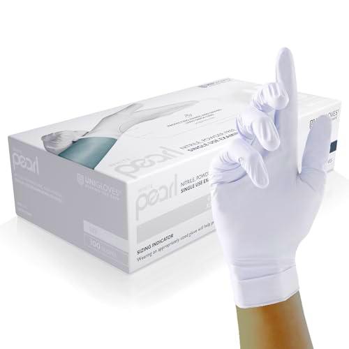 UNIGLOVES White Pearl GP0022 - Guantes desechables de nitrilo multiusos