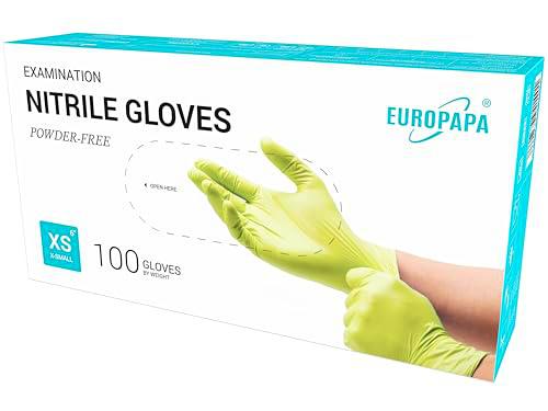 EUROPAPA 100 Guantes De Nitrilo Desechables, Guantes Desechables