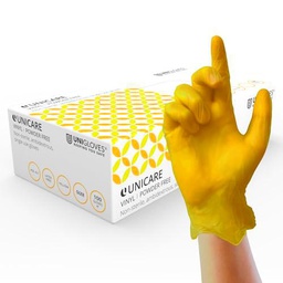 UNIGLOVES Unicare GS0102 - Guantes desechables de vinilo