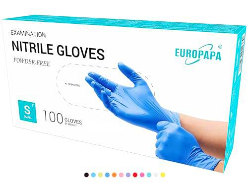 EUROPAPA 100 Guantes De Nitrilo Desechables, Guantes Desechables