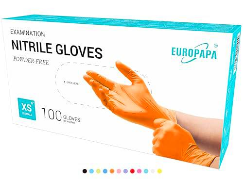 EUROPAPA 100 Guantes De Nitrilo Desechables, Guantes Desechables