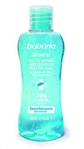 Babaria - Gel Hidroalcoholico Manos Mineral - 100ml | Hand Sanitizer Sin Tacto Pegajoso | Gel Hidroalcoholico Para El Bolso | Spray Desinfectante