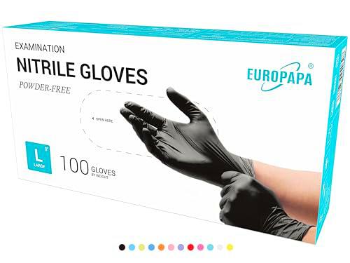 EUROPAPA 100 Guantes De Nitrilo Desechables, Guantes Desechables