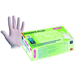 Guantes de látex con polvo, 100 unidades