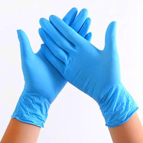 200 guantes de nitrilo azul sin polvo, desechables, talla S