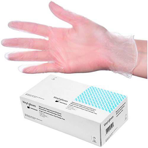 HeroTouch Guantes Desechables De Vinilo sin Polvo ni Proteínas Alergénicas