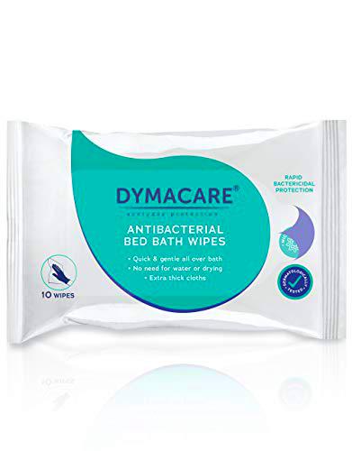 DYMACARE Toallitas antibacterianas baño en cama - Desinfección piel sin enjuague para adultos