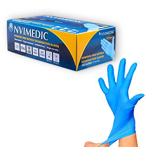 Tri-Titans NVIMEDIC Guantes de examen de nitrilo sin polvo