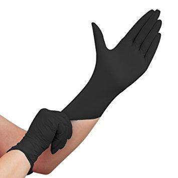 Guantes de Nitrilo sin polvo, 100 piezas Desechables