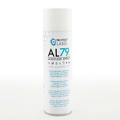 Protect Label AL79% Spray Hidroalcohol 500ml Higienizante Manos y Superficies 79% Alcohol Aerosol Hi